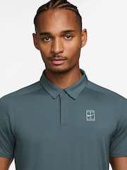 Nike Green Court Advantage Dri-FIT Tennis Polo Shirt - Image 3 of 3