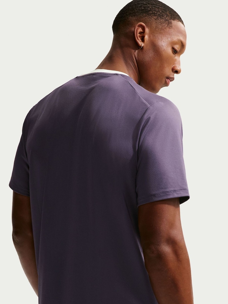 Μωβ - Μπλούζα τένις Nike Court Advantage Dri-FIT - Εικόνα 5 από 5