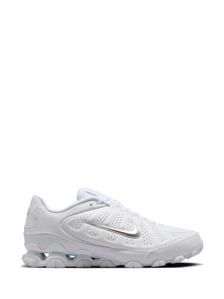 Nike White/Silver Reax 8 Trainers - Image 1 of 10 Nike White/Silver Reax 8 Trainers - Image 1 of 10