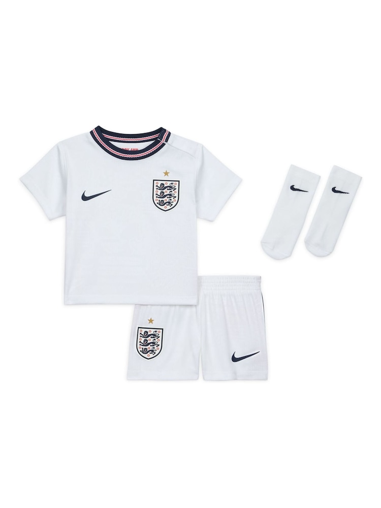 Nike Home England 2026 Stadium Football Kit 3 Piece - Image 1 of 3 Nike Home England 2026 Stadium Football Kit 3 Piece - Image 1 of 3