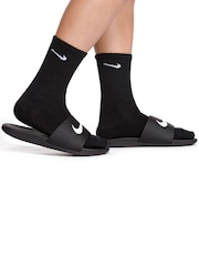 Nike Black/White Kawa Junior/Youth Sliders - Image 1 of 4