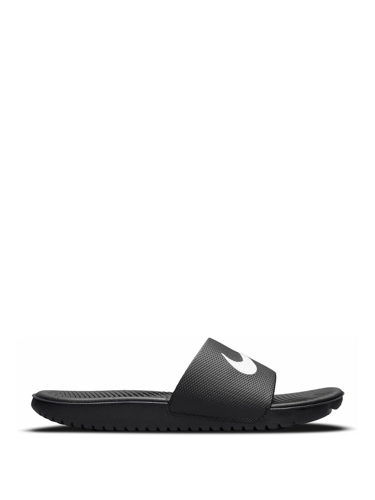 Nike Black/White Kawa Junior/Youth Sliders - Image 2 of 4 Nike Black/White Kawa Junior/Youth Sliders - Image 2 of 4