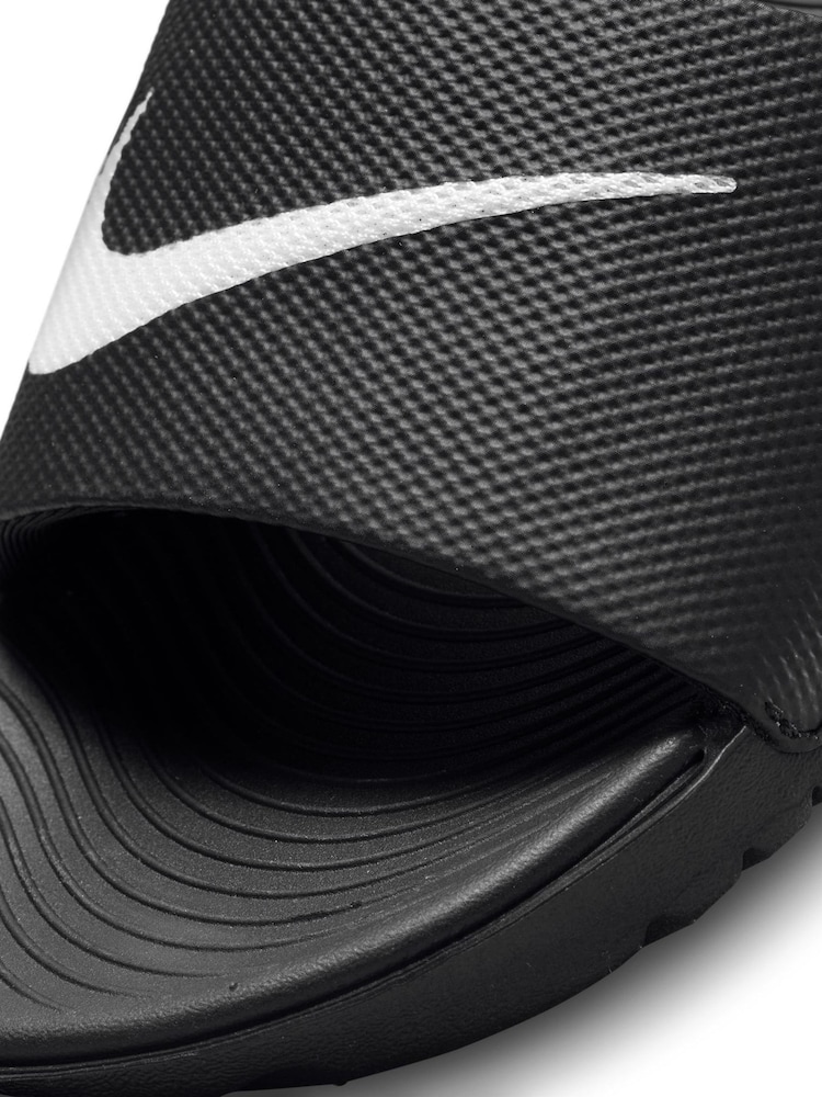 Nike Black/White Kawa Junior/Youth Sliders - Image 4 of 4 Nike Black/White Kawa Junior/Youth Sliders - Image 4 of 4