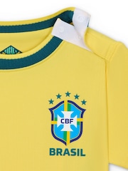 Nike Yellow Brazil Stadium Home Football Kit 3 Piece - Image 3 of 3