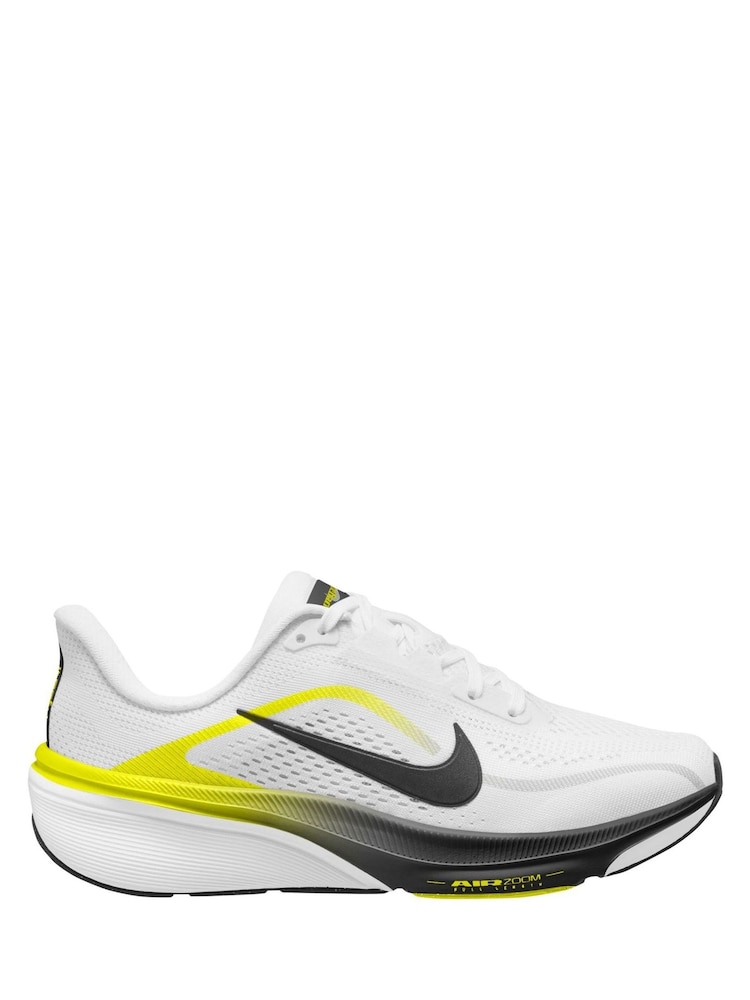 Nike White/Black Yellow Pegasus 42 Road Running Trainers - Image 1 of 3 Nike White/Black Yellow Pegasus 42 Road Running Trainers - Image 1 of 3