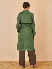 Yumi Green Faux Suede Trench Coat - Image 5 of 5