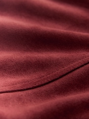 Rust Brown Faux Suede Zip Through Jacket - Image 7 of 8