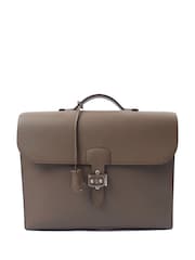 The Handbag Clinic Grey Hermes Etain Sac a Depeches Briefcase Tote - Image 1 of 7
