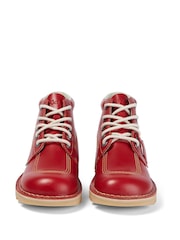 Kickers Red Adult Mens Kick Hi Leather Shoes - Image 3 of 5