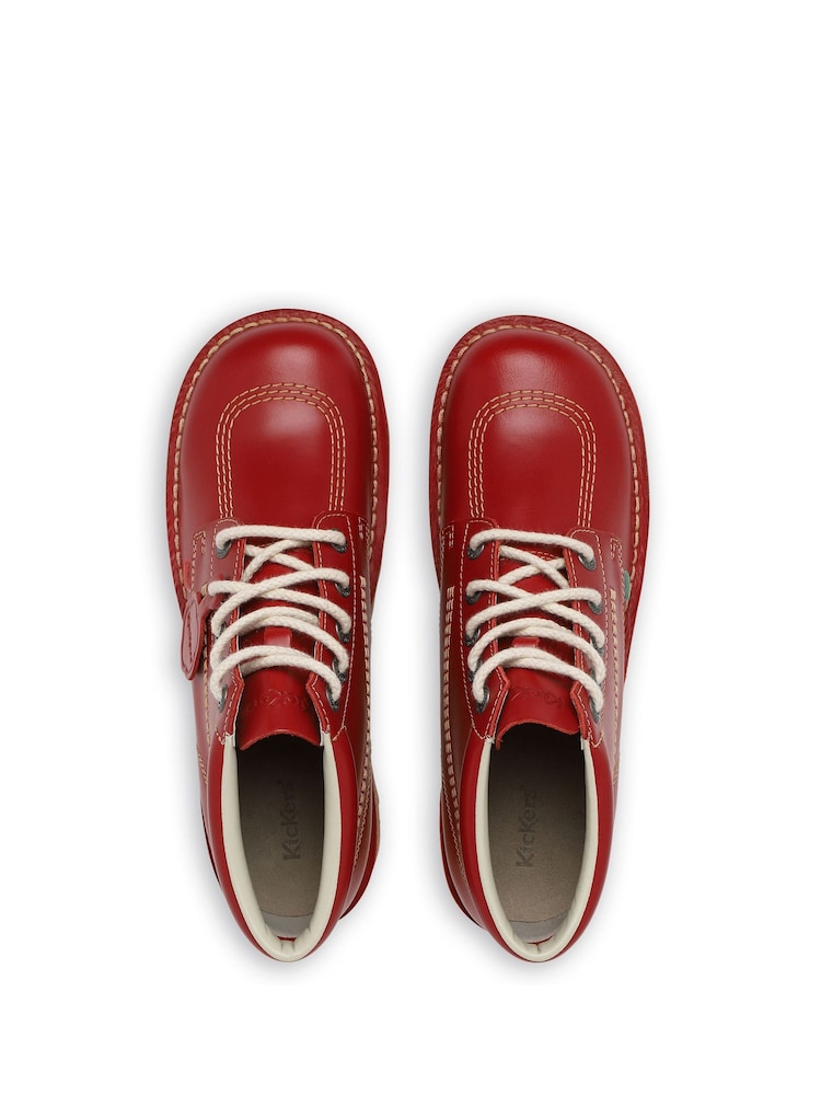 Kickers Red Adult Mens Kick Hi Leather Shoes - Image 5 of 5