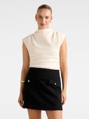 Forever New Black Hazel Pocket Mini Skirt - Image 1 of 5