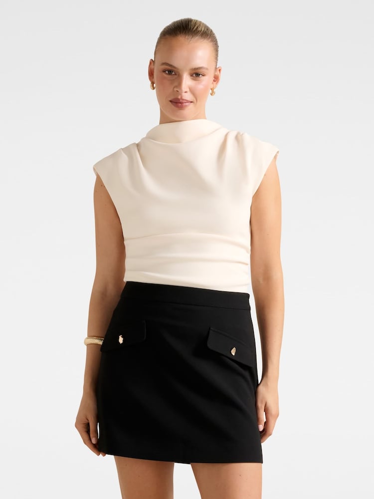 Forever New Black Hazel Pocket Mini Skirt - Image 1 of 5
