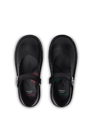 Kickers Black Junior Girls Adlar MJ Scallop Leather Shoes - Image 6 of 6