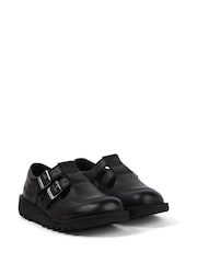 Kickers Black Adult Womens Kick T Double Leather Shoes - Image 1 of 6