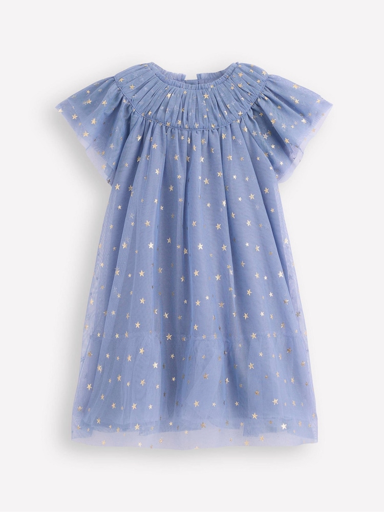 Boden Blue Tiered Tulle Dress - Image 1 of 3 Boden Blue Tiered Tulle Dress - Image 1 of 3