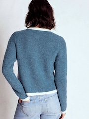Boden Blue Holly Boucle Knitted Jacket - Image 3 of 7