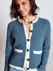 Boden Blue Holly Boucle Knitted Jacket - Image 5 of 7