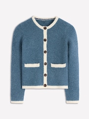 Boden Blue Holly Boucle Knitted Jacket - Image 6 of 7
