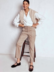 Boden Cream Pimlico Cord Trousers - Image 3 of 6