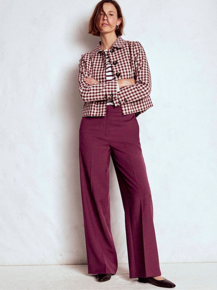 Boden Purple Belgravia Tailored Trousers - Image 1 of 5 Boden Purple Belgravia Tailored Trousers - Image 1 of 5