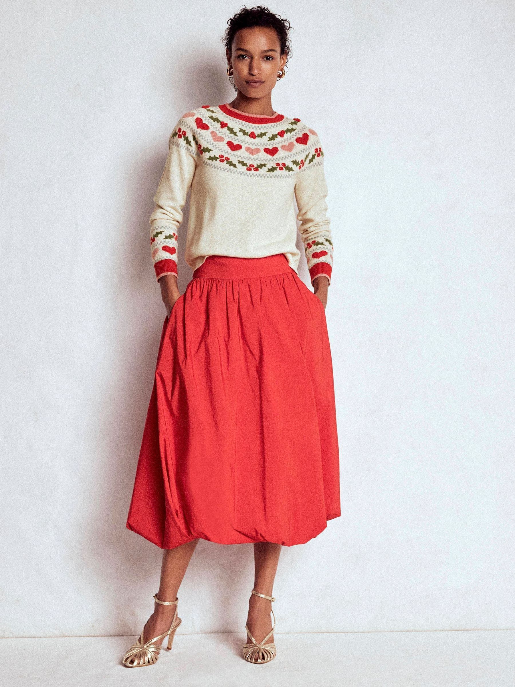 Buy Boden Cream Edie Fair Isle Christmas Jumper from Next USA