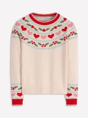 Boden Cream Edie Fair Isle Jumper - Image 6 of 6