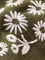 Boden Green Embroidered Frill Jumper - Image 7 of 7