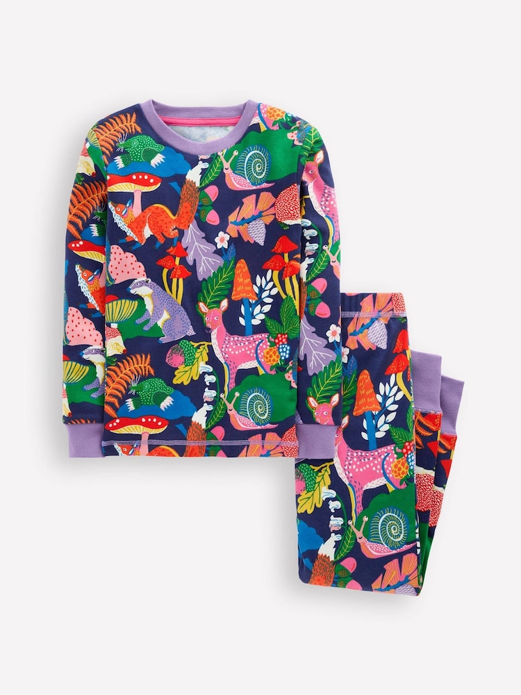 Boden Dark Green Snug Glow-In-The-Dark Pyjamas - Image 1 of 3