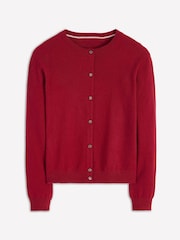 Boden Red Eva Cashmere Crew Cardigan - Image 6 of 7