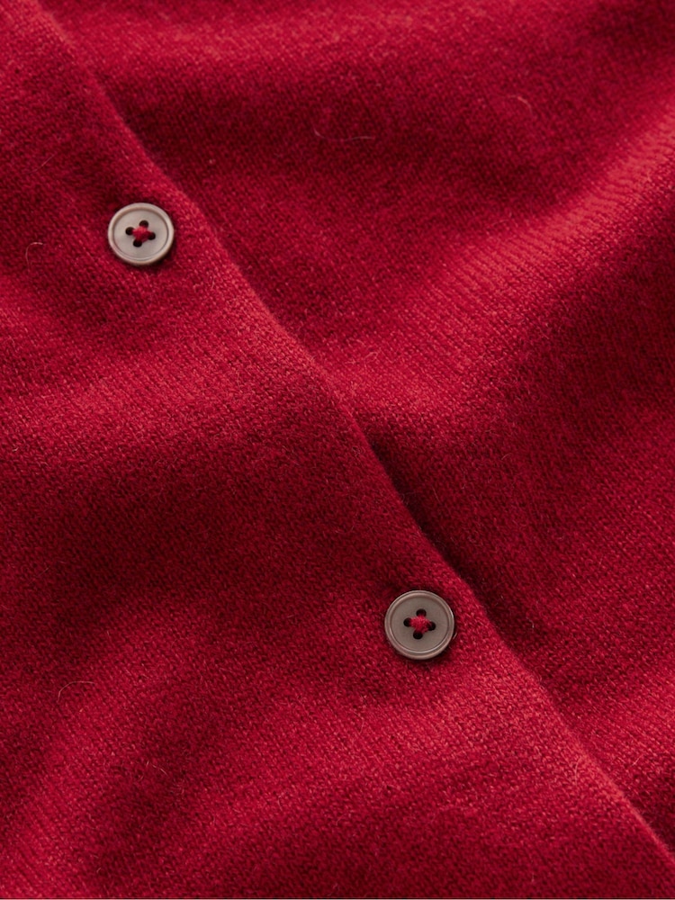 Boden Red Eva Cashmere Crew Cardigan - Image 7 of 7
