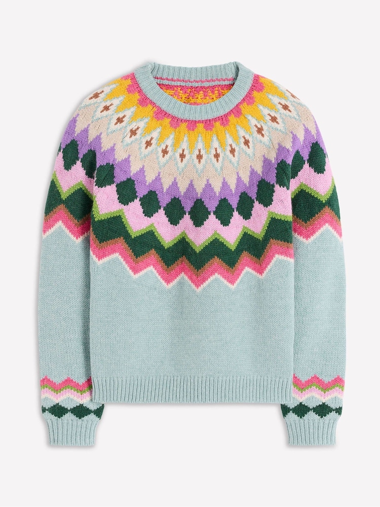 Boden Blue Eleanor Fair Isle Jumper - Image 1 of 2