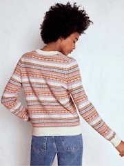 Boden Cream Edie Fair Isle Jumper - Image 2 of 7
