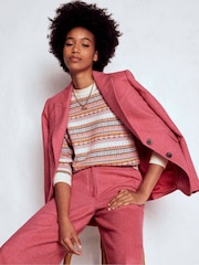 Boden Cream Edie Fair Isle Jumper - Image 4 of 7