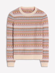 Boden Cream Edie Fair Isle Jumper - Image 6 of 7