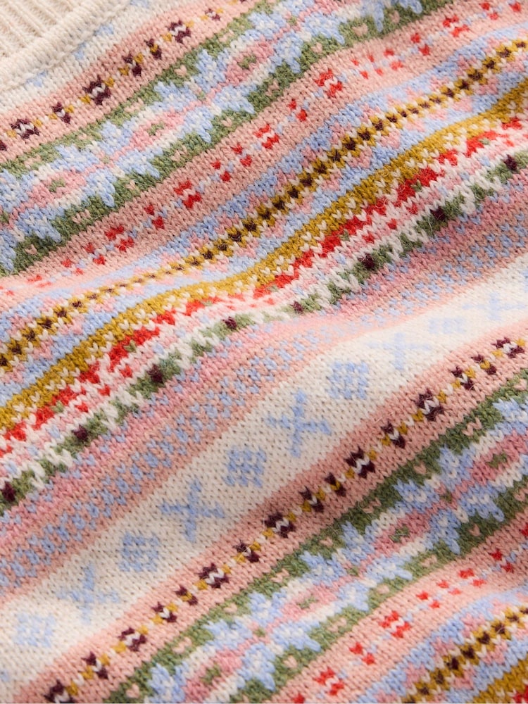 Boden Cream Edie Fair Isle Jumper - Image 7 of 7