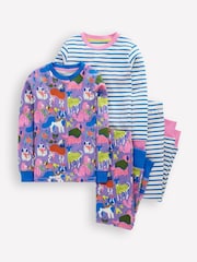 Boden Blue Twin Pack Snug Pyjamas - Image 1 of 3