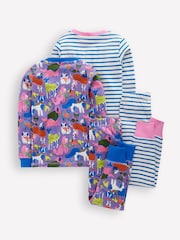 Boden Blue Twin Pack Snug Pyjamas - Image 2 of 3