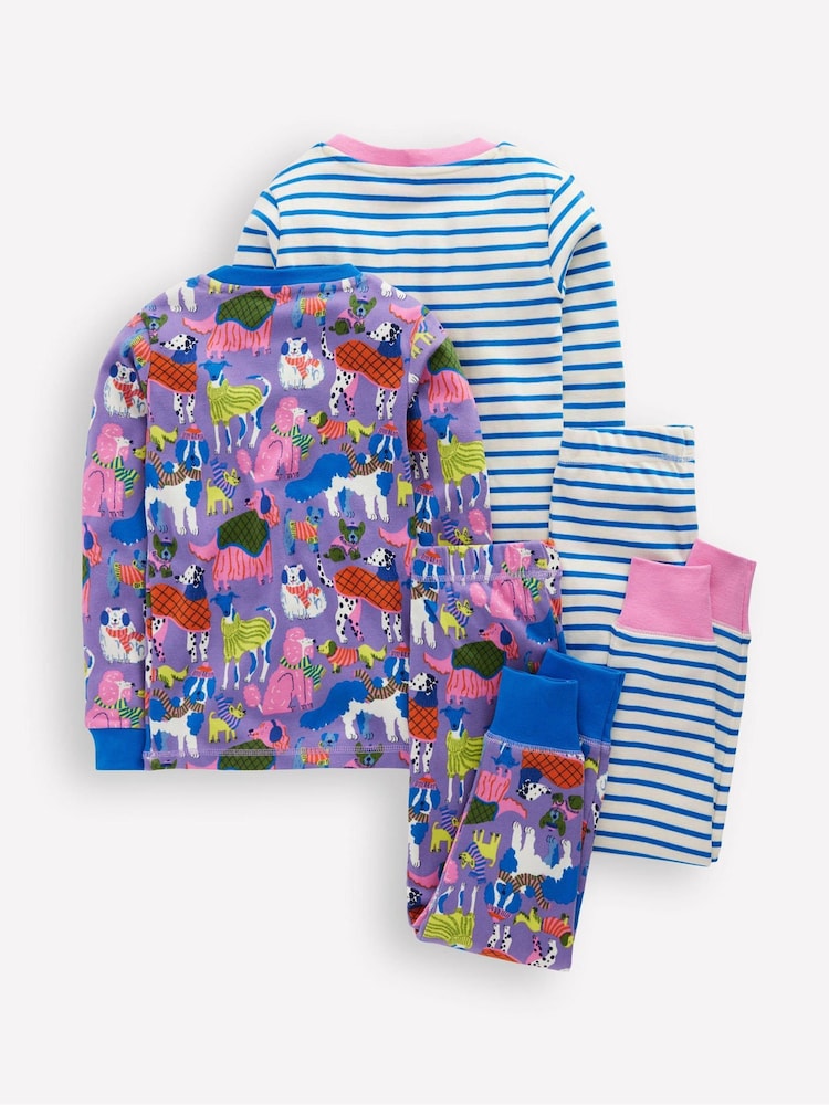 Boden Blue Twin Pack Snug Pyjamas - Image 2 of 3 Boden Blue Twin Pack Snug Pyjamas - Image 2 of 3
