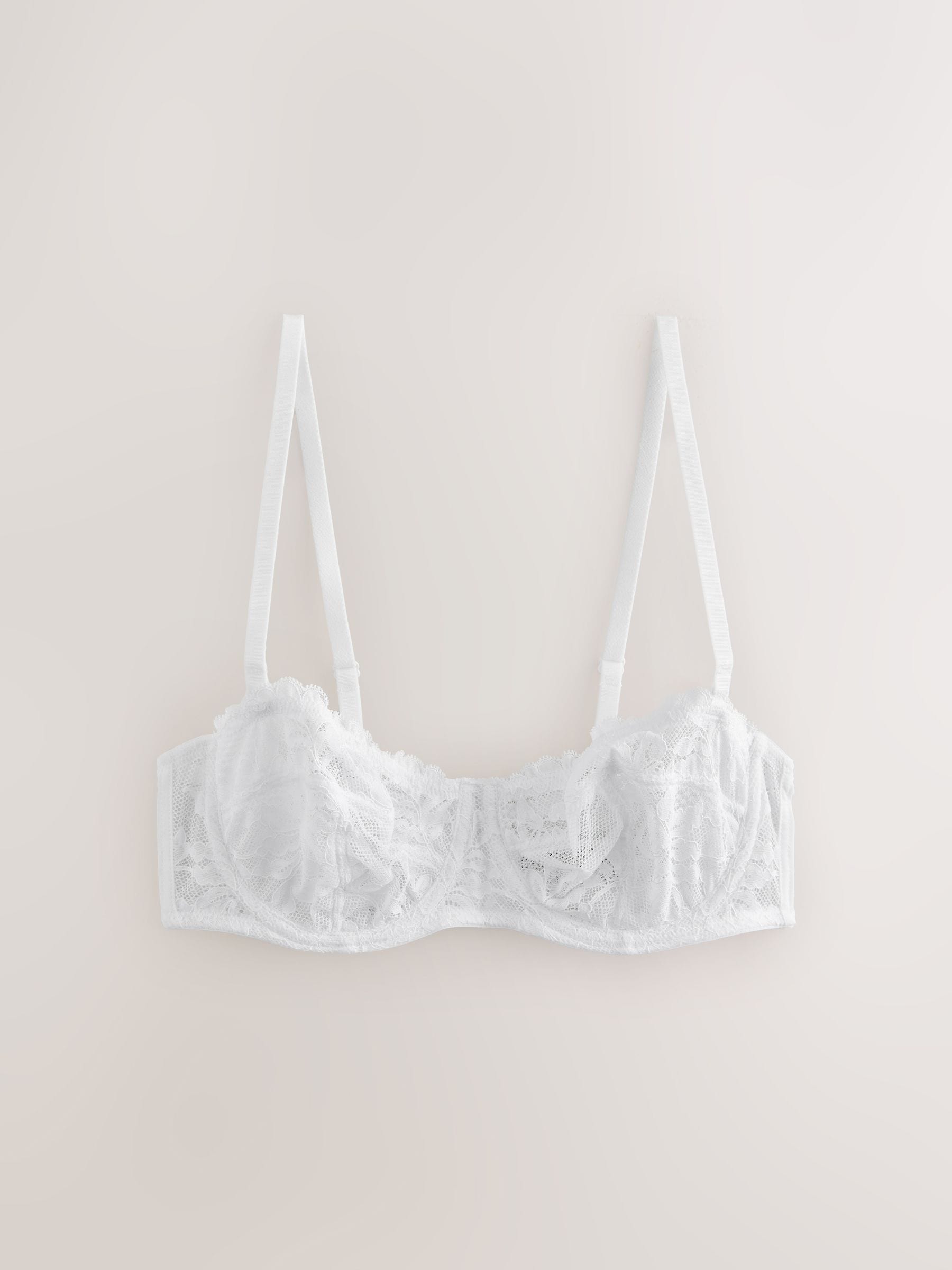 Buy Lemon Yellow/White Lace Non-Padded Strapless & Multiway Bras 2