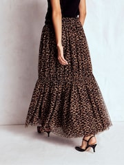 Boden Brown Anna Tulle Midi Skirt - Image 3 of 6