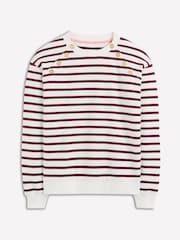 Boden Purple Button Detail Sweatshirt - Image 5 of 5