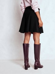 Boden Black Flippy Textured Skirt - Image 3 of 5