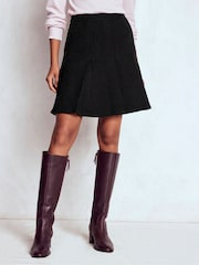 Boden Black Flippy Textured Skirt - Image 4 of 5