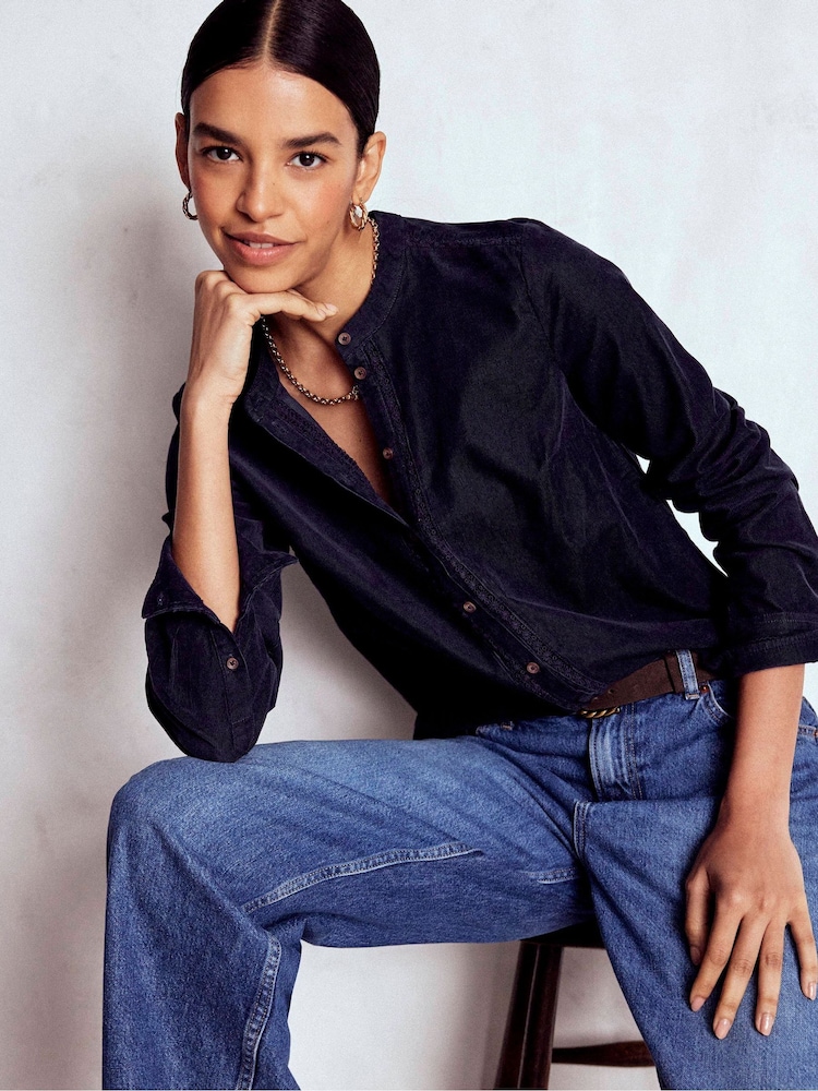 Boden Blue Victoria Cord Shirt - Image 1 of 5 Boden Blue Victoria Cord Shirt - Image 1 of 5
