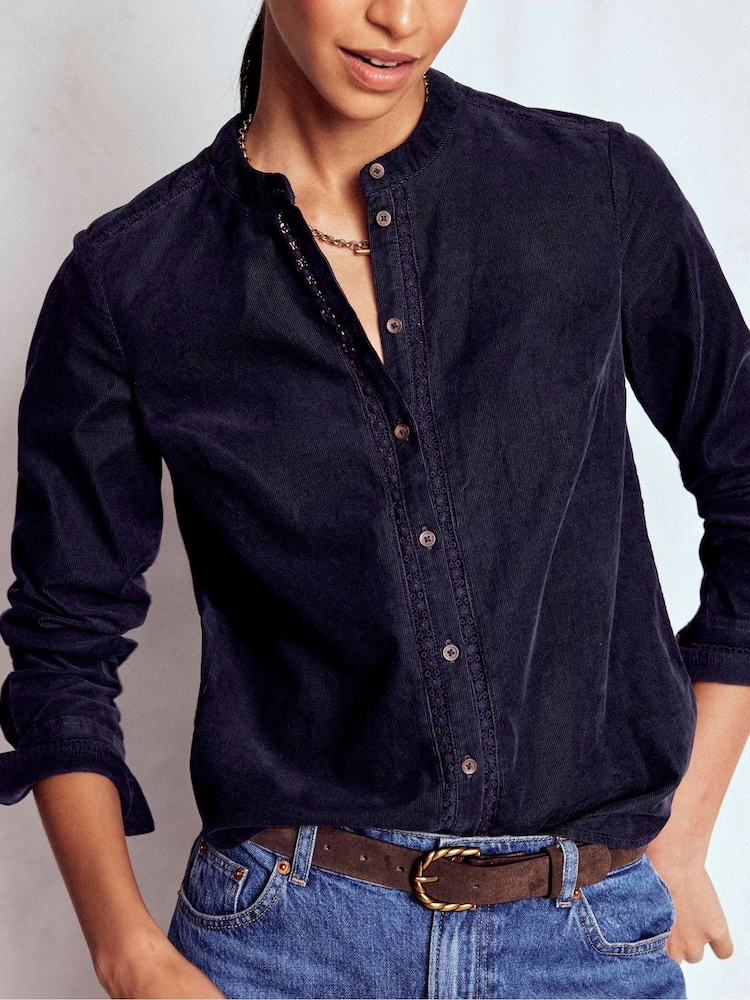 Boden Blue Victoria Cord Shirt - Image 2 of 5 Boden Blue Victoria Cord Shirt - Image 2 of 5