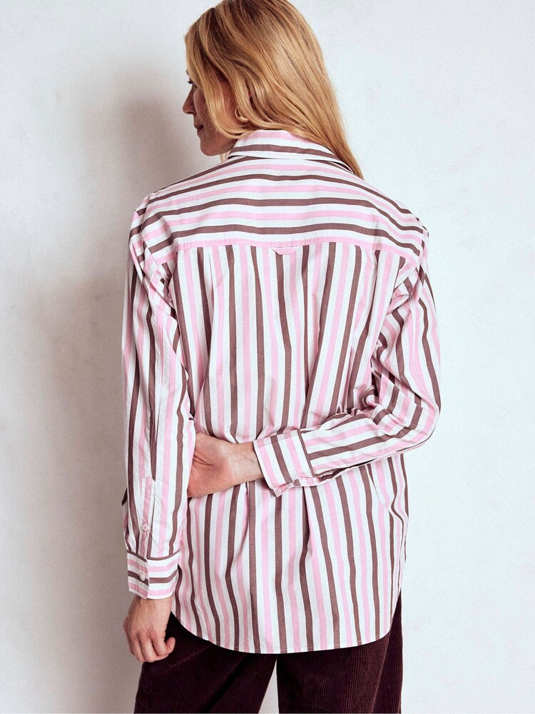 Boden Pink Sadie Relaxed Cotton Shirt - Image 1 of 5 Boden Pink Sadie Relaxed Cotton Shirt - Image 1 of 5