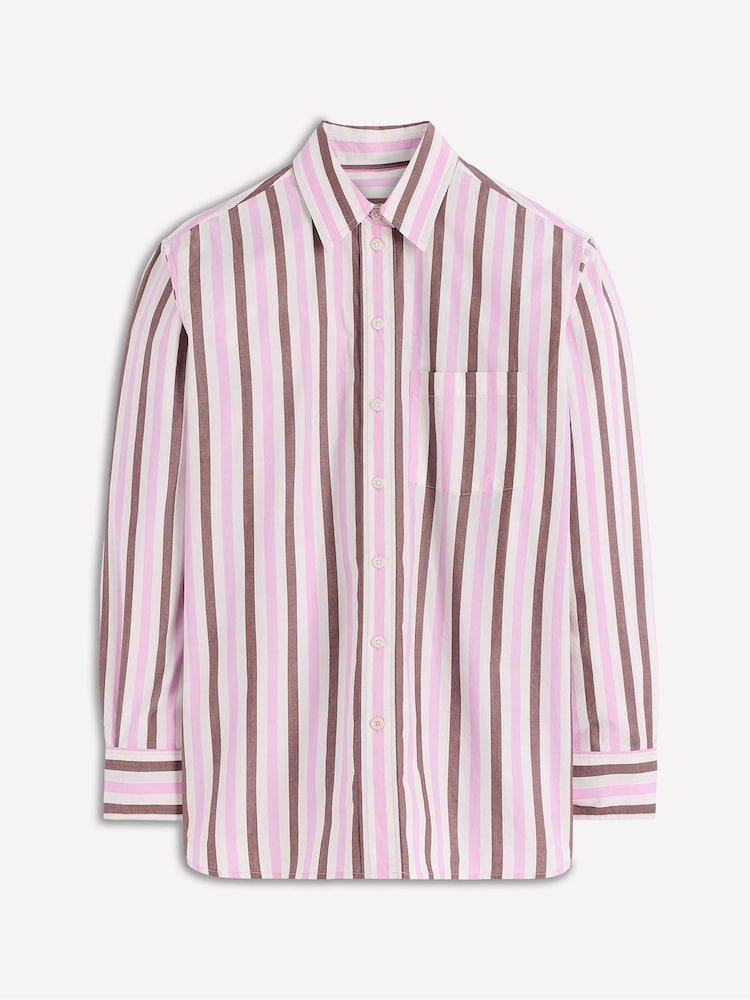 Boden Pink Sadie Relaxed Cotton Shirt - Image 5 of 5 Boden Pink Sadie Relaxed Cotton Shirt - Image 5 of 5
