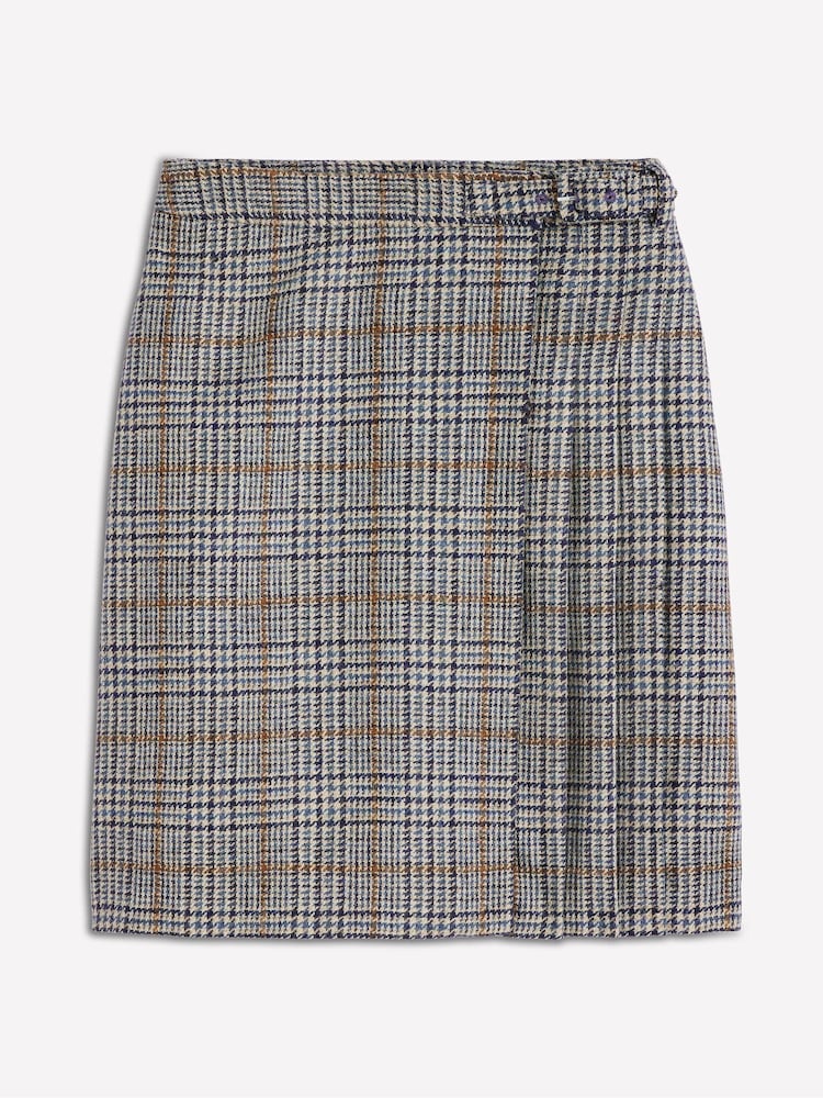 Boden Blue Helen Wool Kilt Skirt - Image 7 of 7