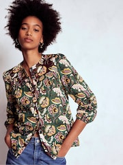 Boden Green Corrine Cotton Top - Image 1 of 5