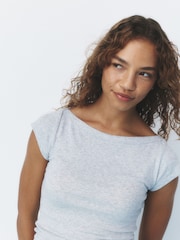 self. Black/Grey Boat Neck T-Shirts 2 Pack - Image 10 of 10